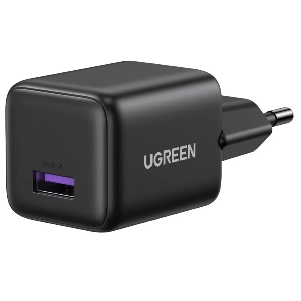 75613 Сетевое зарядное устройство UGREEN X518 18W USB-A GaN Fast Charger. Цвет: черный
