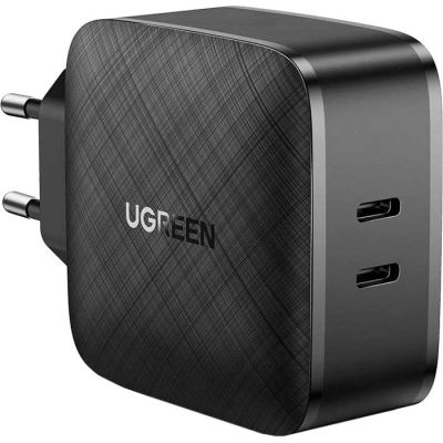 70867 Зарядное устройство UGREEN CD126 66W  2xUSB-C . Цвет: черный 70867 Зарядное устройство UGREEN CD126 66W  2xUSB-C . Цвет: черный