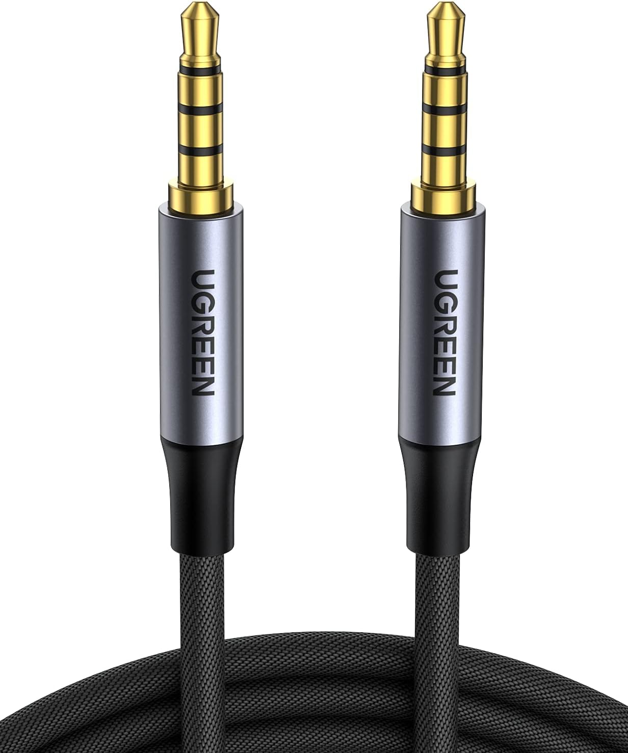 20785 Аудио кабель 3.5mm Male to Male 4-Pole Microphone Audio UGREEN AV183 цвет - черный, длина 3м.