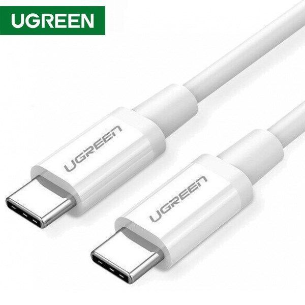 60520 Кабель UGREEN US264 Type-C - Type-C, 60W, цвет: белый, 2M 60520 Кабель UGREEN US264 Type-C - Type-C, 60W, цвет: белый, 2M