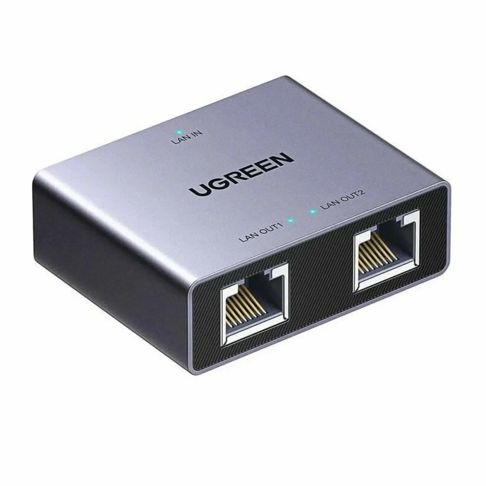45311 Сплиттер UGREEN NW301 Gigabit Ethernet Splitter 1 to 2. Цвет: серый