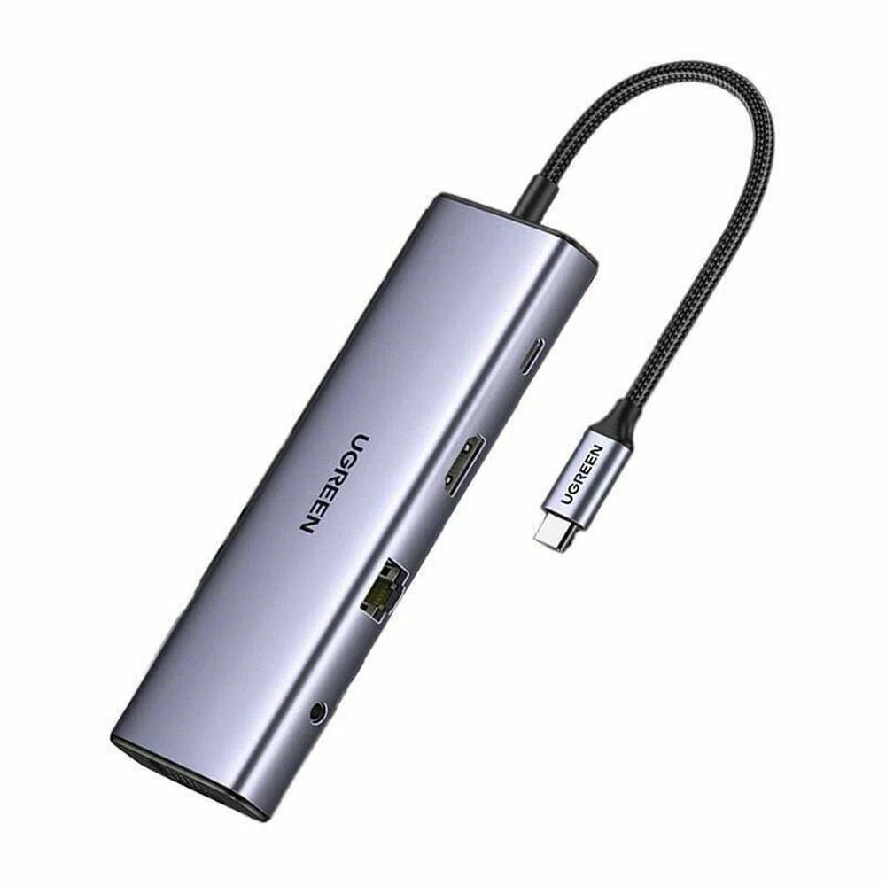 15601 Док-станция UGREEN CM498 USB-C - 3xUSB-A, HDMI v1.4 4K 30Hz, VGA, LAN 1Gbit, SD/TF, 3.5mm Audio, PD 100W 15601 Док-станция UGREEN CM498 USB-C - 3xUSB-A, HDMI v1.4 4K 30Hz, VGA, LAN 1Gbit, SD/TF, 3.5mm Audio, PD 100W