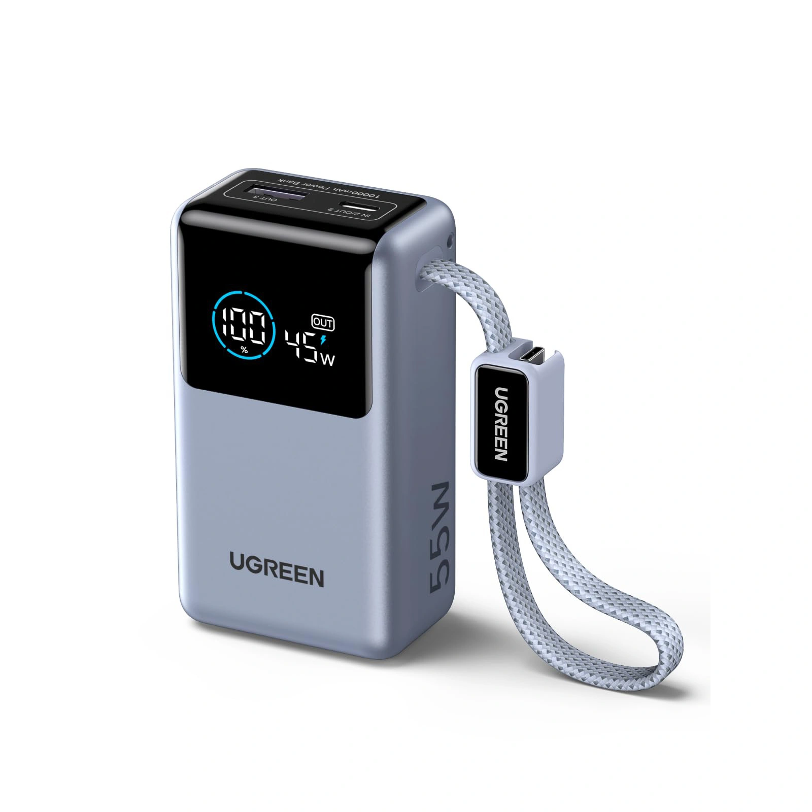 75701B Внешний аккумулятор UGREEN PB727 Fast Charging 10000mAh USB-C&USB-A 55W