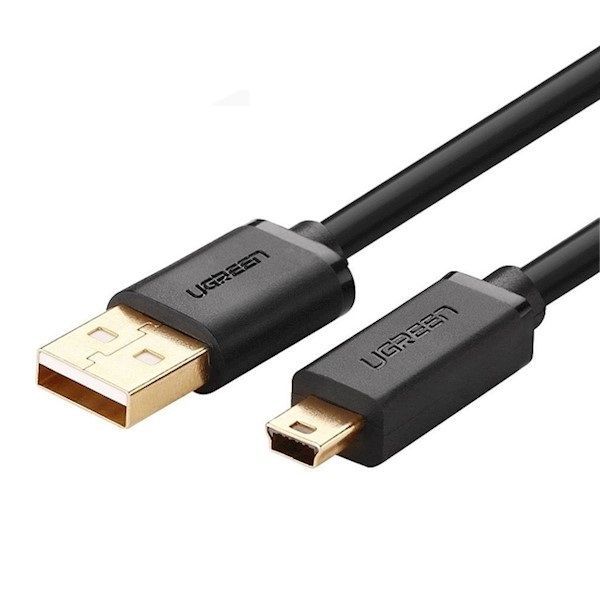 10355 Кабель UGREEN US132 USB - Mini-USB, цвет: черный, 1M