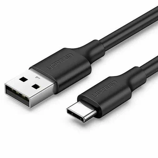60114 Кабель UGREEN US287 USB 2.0 - USB Type C, 3A, силиконовый, цвет: черный, 0.25М 60114 Кабель UGREEN US287 USB 2.0 - USB Type C, 3A, силиконовый, цвет: черный, 0.25М