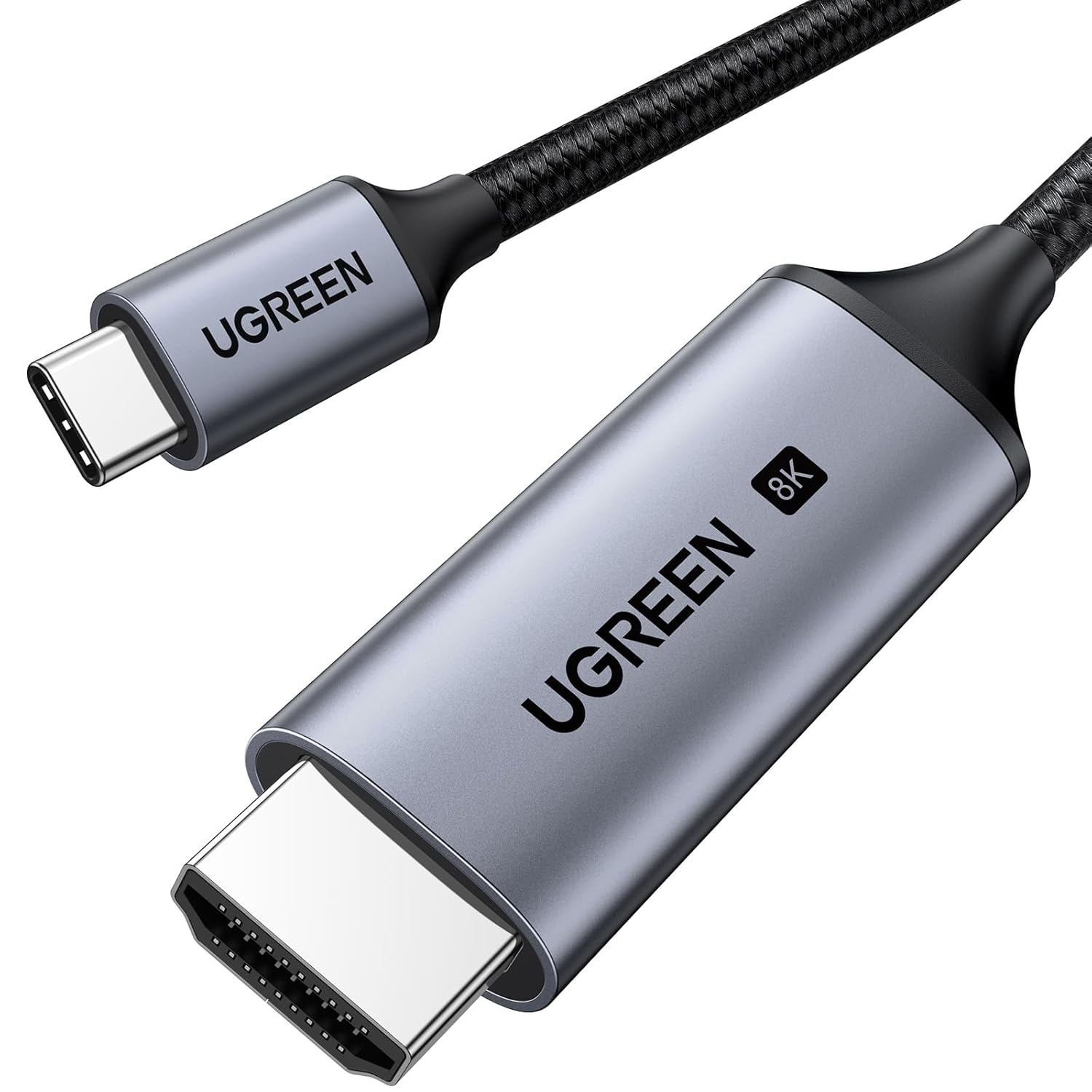35596 Кабель UGREEN CM565 USB-C to HDMI 8K@60Hz. Длина: 1м. Цвет: серый космос