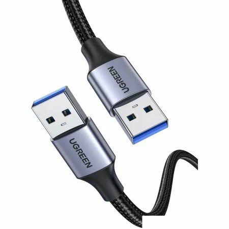 80790 Кабель UGREEN US373 USB-A 3.0 (M) to USB-A 3.0 (M), алюминиевый корпус + нейлоновая оплётка, 1