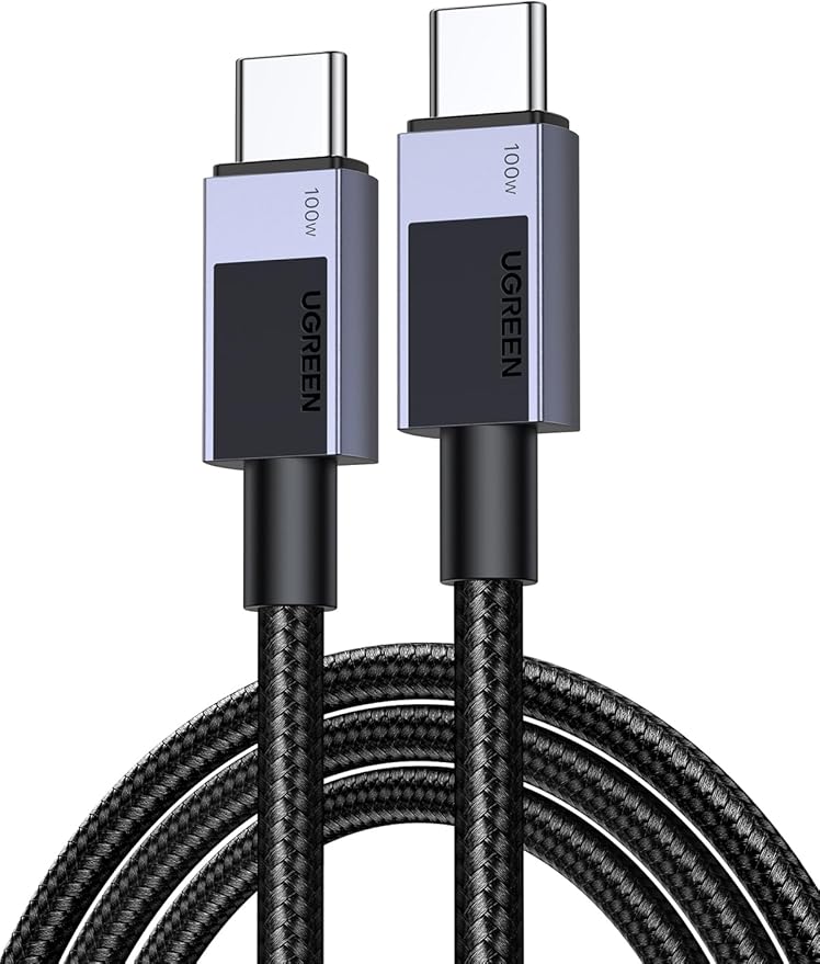 45065 Кабель UGREEN L512 Type C - Type C 2.0 100W. Цвет: черный, 3М