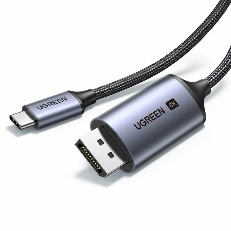 25839 Кабель UGREEN CM556 USB-C to DisplayPort 8K Cable. Длина: 3м. Цвет: серый