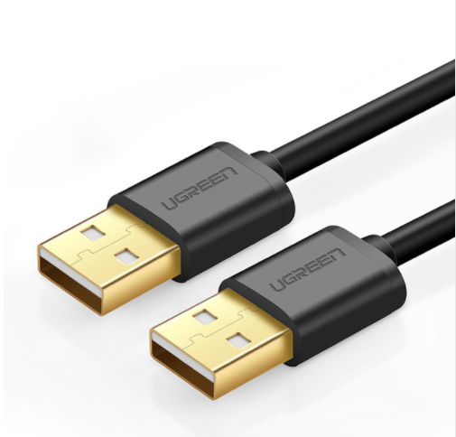 10309 Кабель UGREEN US102 USB-A - USB-A (папа-папа), цвет: черный, 1M