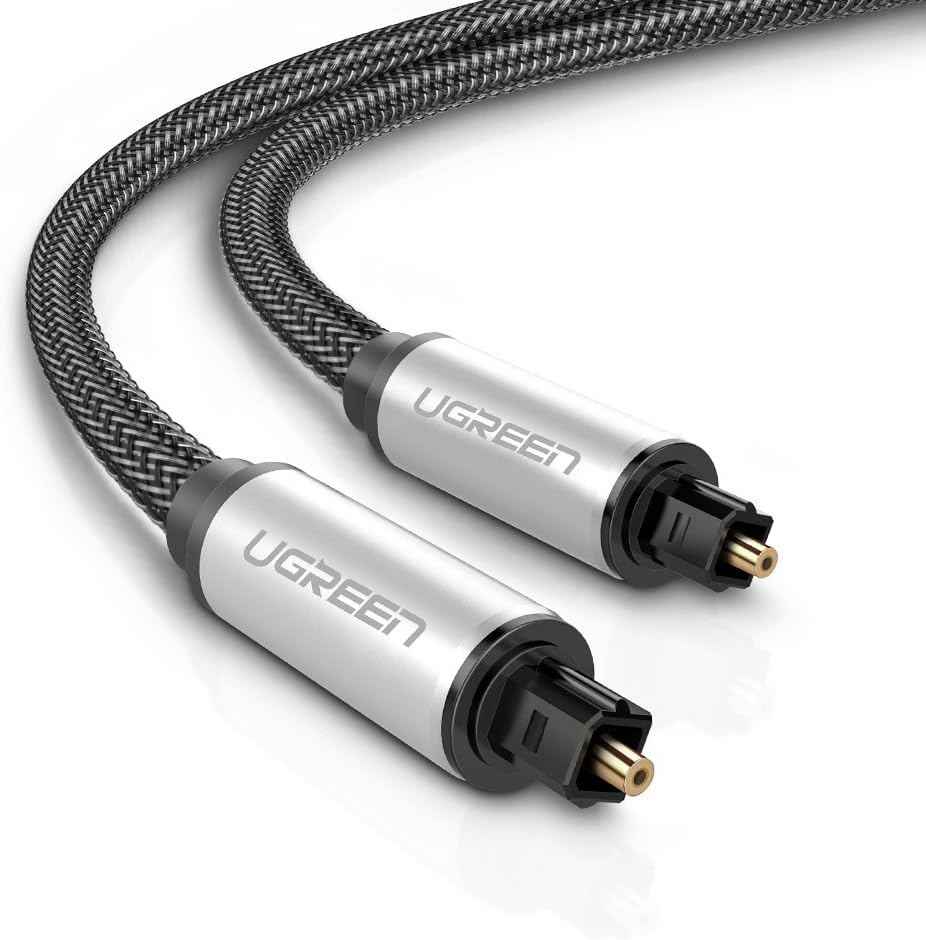10539 Кабель UGREEN AV108 Toslink Optical Male To Male Audio Cable. Длина: 1м. Цвет: серебристо-черн