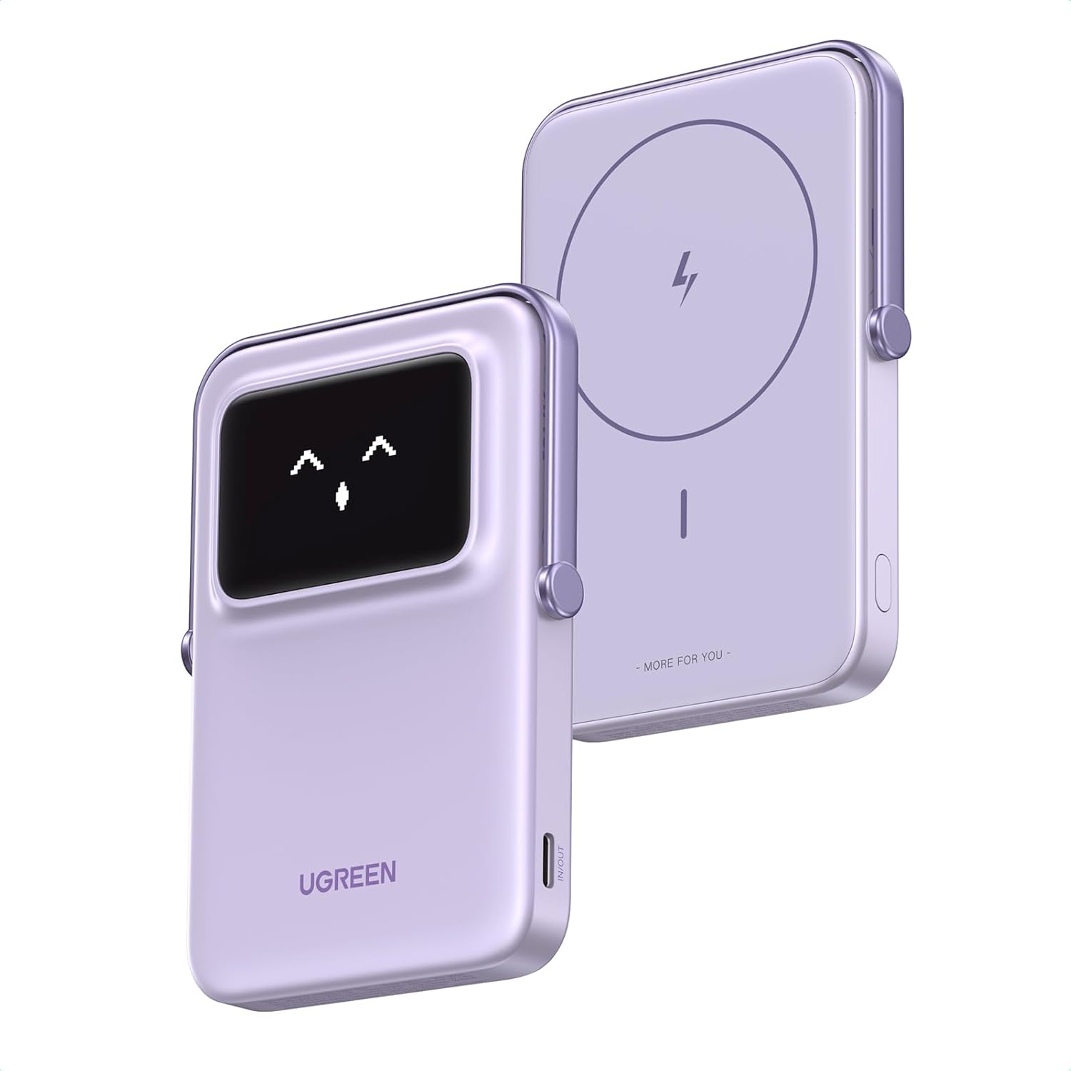 35606 Внешний аккумулятор UGREEN PB571 5000mAh Magnetic Wireless Power Bank Purple
