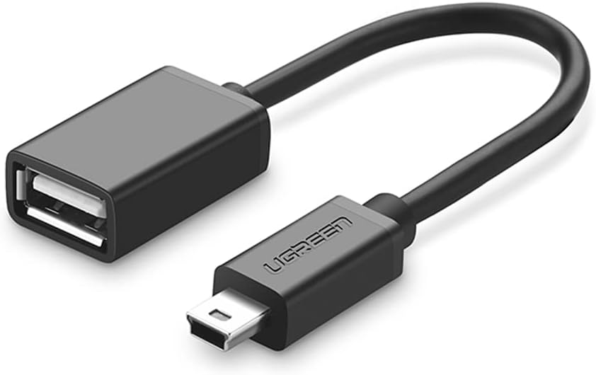 10383 Кабель UGREEN US249 Mini USB 5Pin Male To USB 2.0 A Female OTG Cable. Длина 10 см. Цвет: черны 10383 Кабель UGREEN US249 Mini USB 5Pin Male To USB 2.0 A Female OTG Cable. Длина 10 см. Цвет: черны