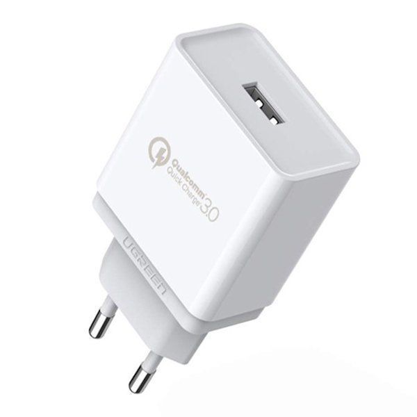 10133 Зарядное устройство UGREEN CD122 18W, 1xUSB-A. Цвет: белый 10133 Зарядное устройство UGREEN CD122 18W, 1xUSB-A. Цвет: белый