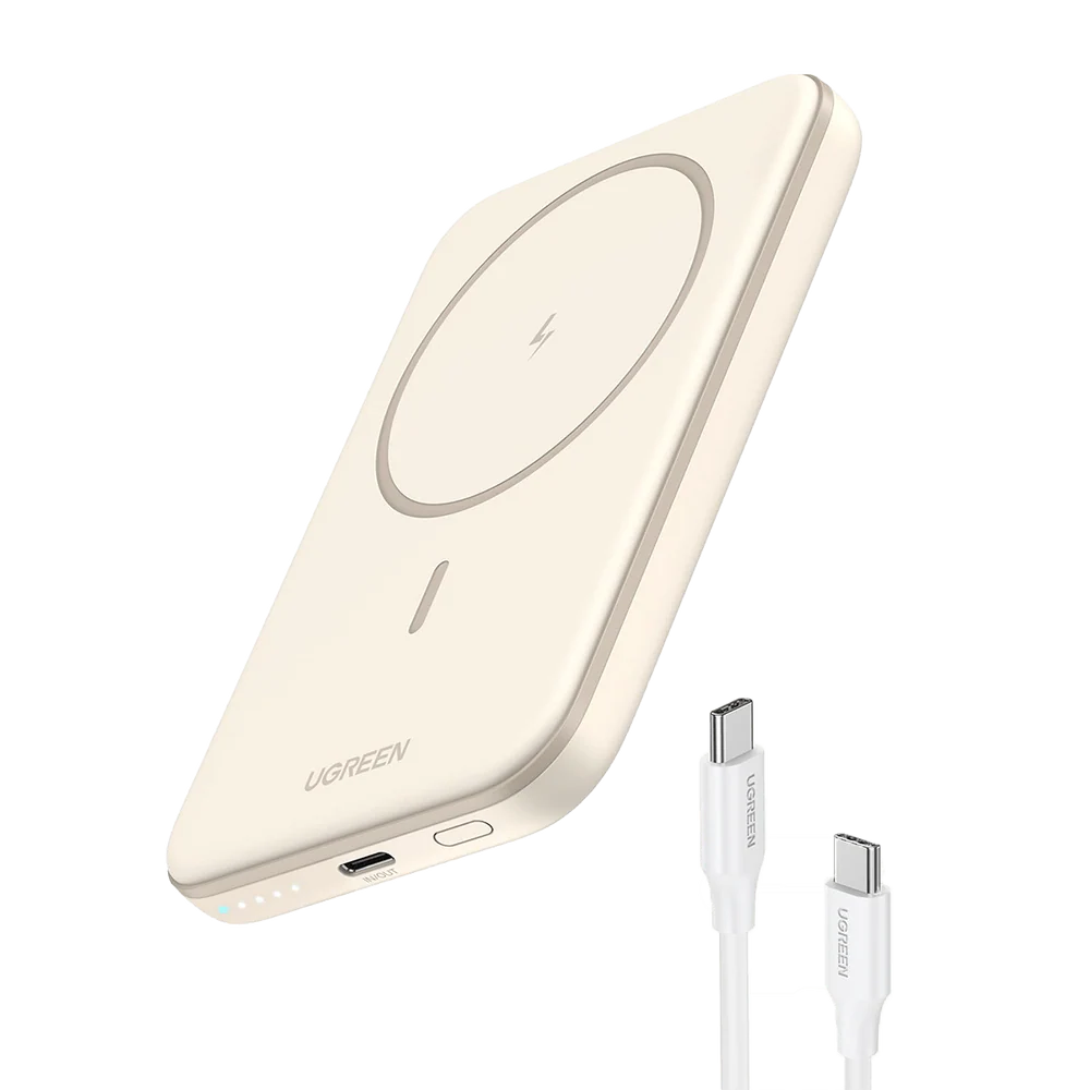 25207 Портативное зарядное устройство магнитное UGREEN PB560 5000mAh PD 15W. Цвет: белый