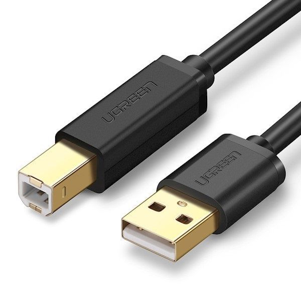 10351 Кабель UGREEN US135 USB-A - USB-B, цвет: черный, 3M