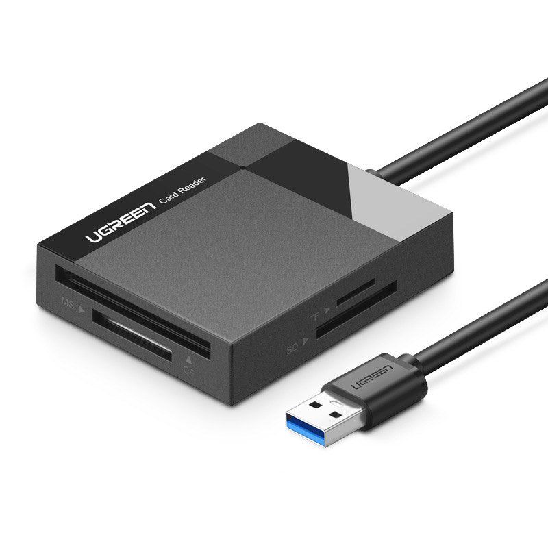 30231 Картридер Ugreen CR125 USB3.0 - TF/SD/MS/CF. Цвет - черный, 1м  на ugreen.by 