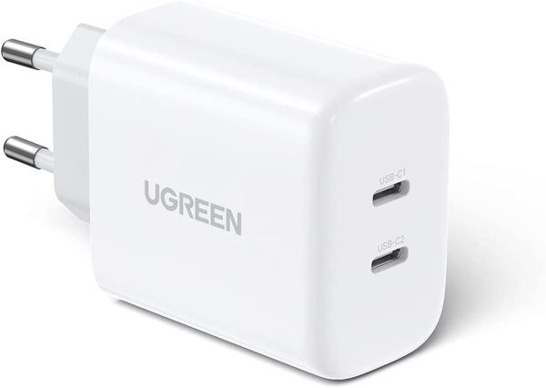 10343 Зарядное устройство UGREEN CD243 40W 2xUSB-C. Цвет: белый 10343 Зарядное устройство UGREEN CD243 40W 2xUSB-C. Цвет: белый