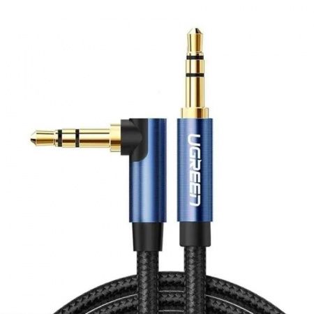 60181 Аудио кабель 3,5мм - 3,5мм UGREEN AV112, цвет: сине-черный, длина: 2m