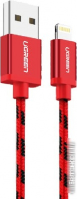 40478 Кабель UGREEN US247 USB-Lightning, цвет: красный, 0.5M