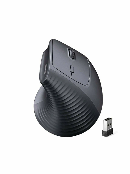 55916 Беспроводная вертикальная мышка UGREEN M571  Wireless Vertical Mouse 2.4 GHz. Цвет: черный