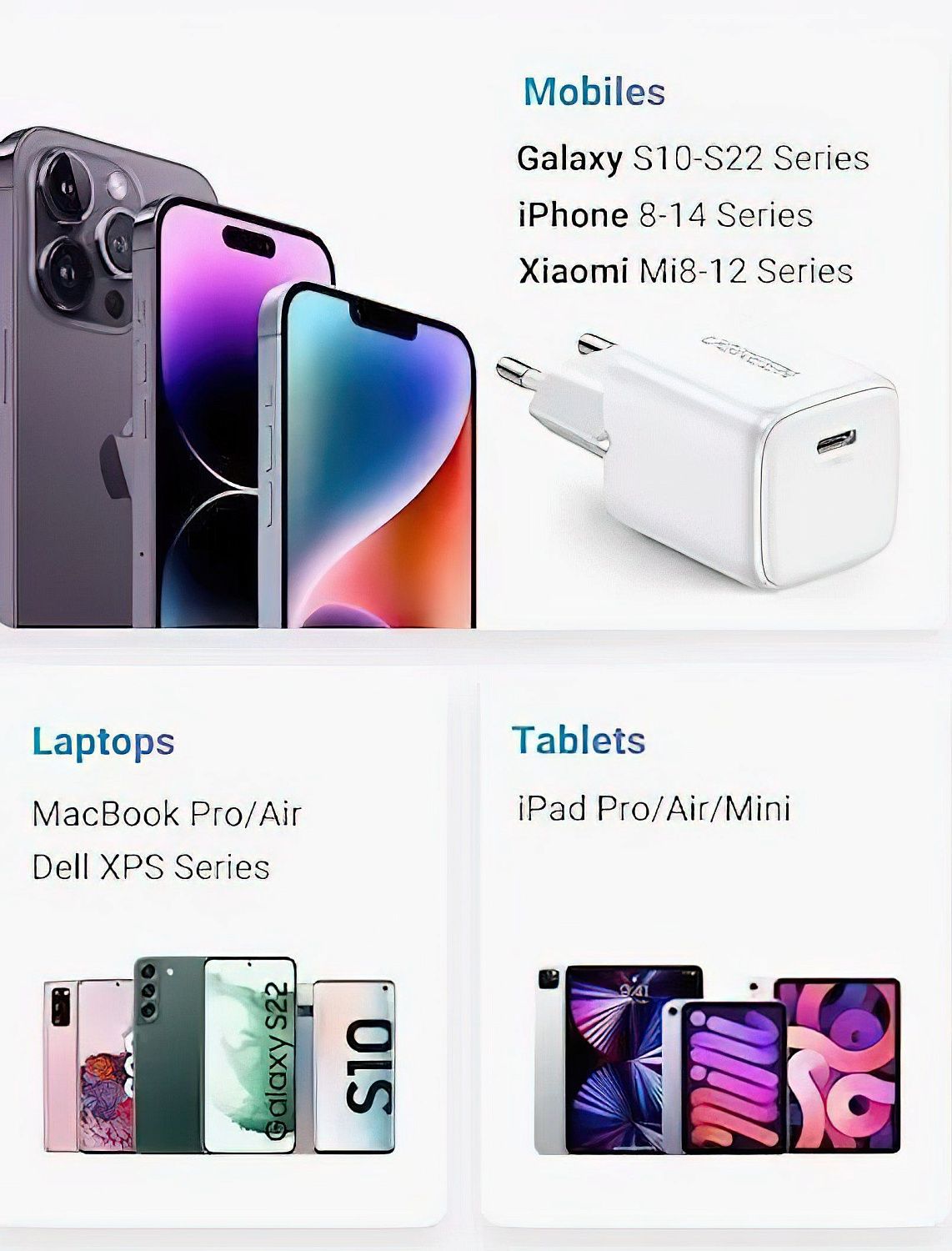 15326 Зарядное устройство UGREEN CD319 Nexode Mini GaN 1xUSB-C 30W. Цвет: белый