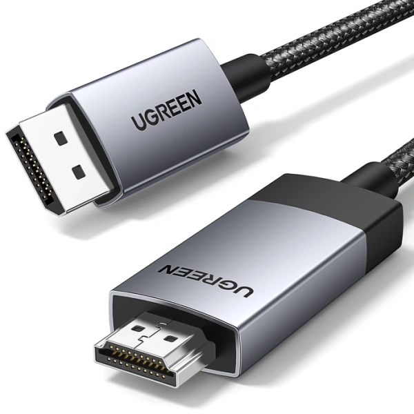 15774 Кабель UGREEN DP119-DisplayPort (M) to HDMI (F) 4K Cable 2m Gray