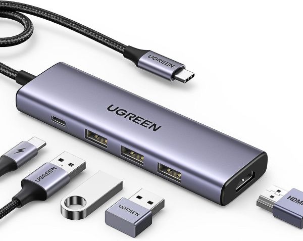 15597 Док-станция UGREEN CM511 USB-C - 3xUSB-A 3.0, HDMI v2.0 4K 60Hz, PD 100W 15597 Док-станция UGREEN CM511 USB-C - 3xUSB-A 3.0, HDMI v2.0 4K 60Hz, PD 100W