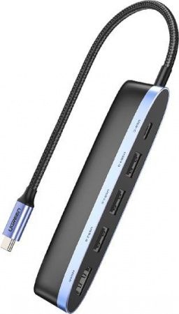 50990 Конвертер UGREEN CM223 Type-C - 3*USB 3.0, HDMI, PD