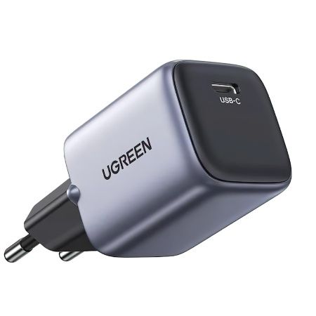 90666 UGREEN CD319 Зарядное устройство, NexodeMini GaN, 1*USB-C 30W, Space Gray