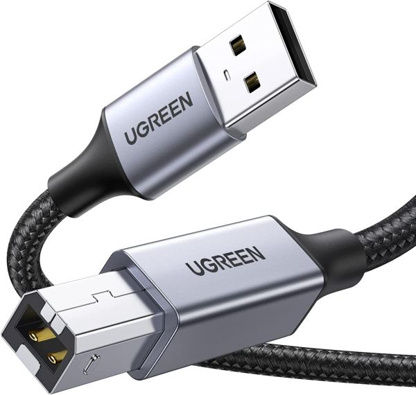 80804 Кабель UGREEN US369 USB-A to USB-B 2.0, в оплётке, 3m, Black 80804 Кабель UGREEN US369 USB-A to USB-B 2.0, в оплётке, 3m, Black