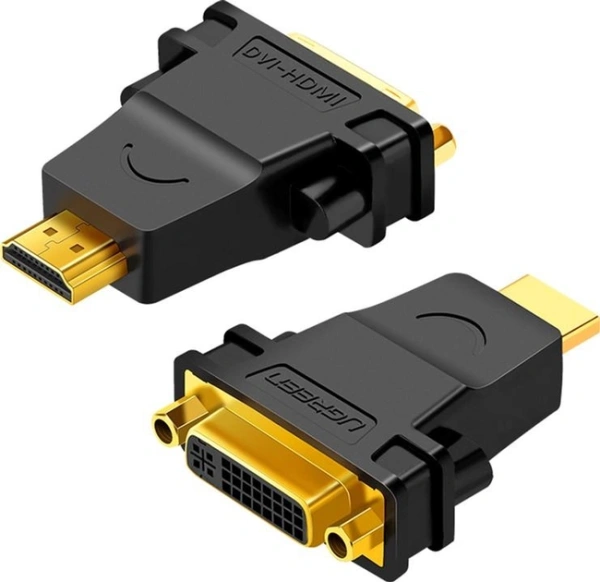 20123 Переходник UGREEN HDMI-DVI (male-female). Цвет - черный. 20123 Переходник UGREEN HDMI-DVI (male-female). Цвет - черный.