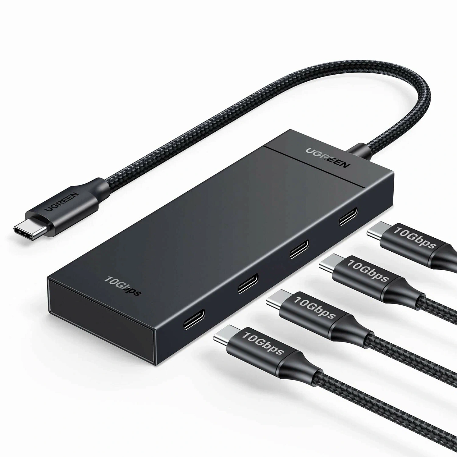 35584 USB-хаб UGREEN CM806 USB-C - 4xUSB-C HUB без PD. Цвет: черный 35584 USB-хаб UGREEN CM806 USB-C - 4xUSB-C HUB без PD. Цвет: черный