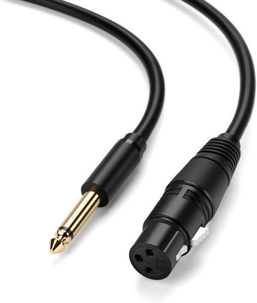 20719 Аудио кабель 6.35mm - XLR UGREEN AV131 цвет - черный, длина 2м.