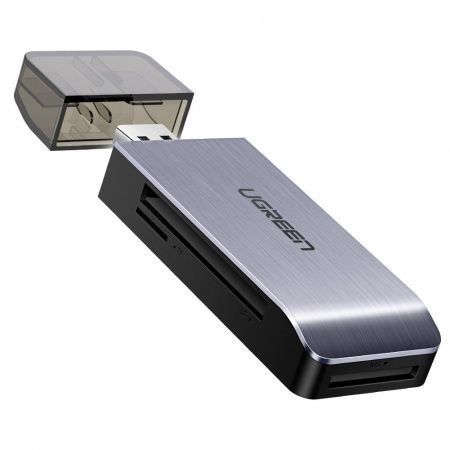 50541 Картридер Ugreen CM180 USB3.0 - SD+MicroSD+Memory Stick. Цвет - черный