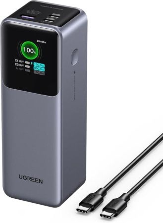 35525B Внешний аккумулятор UGREEN PB722 25000mAh 200W Fast Charging Power Bank. Цвет: серый