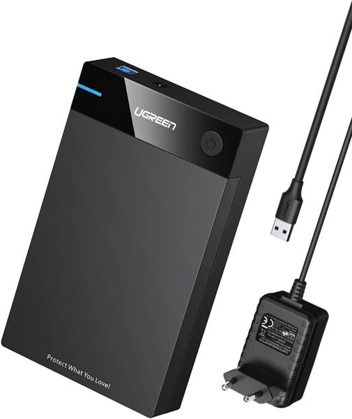 50422 Внешний корпус для жесткого диска 2.5"/3.5" UGREEN US222. Кабель USB-B - USB-A 3.0. БП в комплекте 50422 Внешний корпус для жесткого диска 2.5"/3.5" UGREEN US222. Кабель USB-B - USB-A 3.0. БП в комплекте