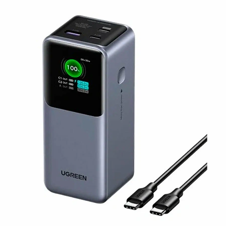 35524B Внешний аккумулятор UGREEN PB721 20000mAh 130W Fast Charging Power Bank. Цвет: серый