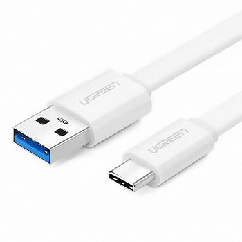 Кабель USB - USB-TypeC 1,5м Ugreen US141 (50391) белый