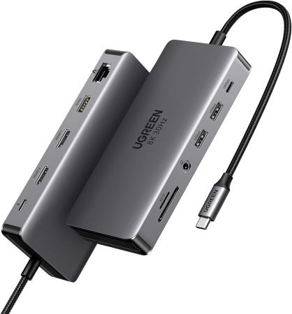 15965  Разветвитель портов Ugreen  CM681 USB-C - USB: 2xUSB 3.1, 1xUSB 3.0, 1xUSB-C 3.1, 1xHDMI 2.0