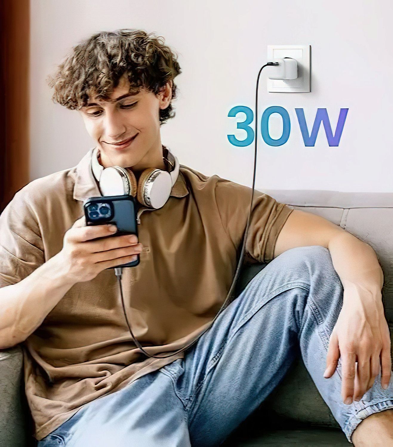 15326 Зарядное устройство UGREEN CD319 Nexode Mini GaN 1xUSB-C 30W. Цвет: белый