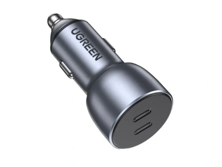 70594 Автомобильное зарядное устройство UGREEN CD213, 2x USB-C; 36W Fast Charge, Gray