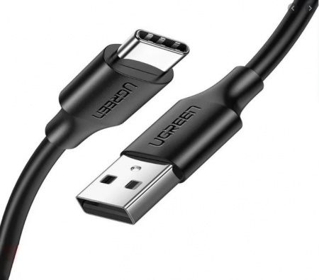 60117 Кабель UGREEN US287 USB 2.0 - USB Type-C, цвет: черный, 1.5M
