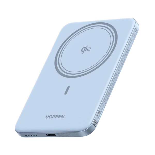 65840B Внешний аккумулятор UGREEN PB580 MagFlow Air Ultra-Slim 20W Magnetic 5000mAh Wireless