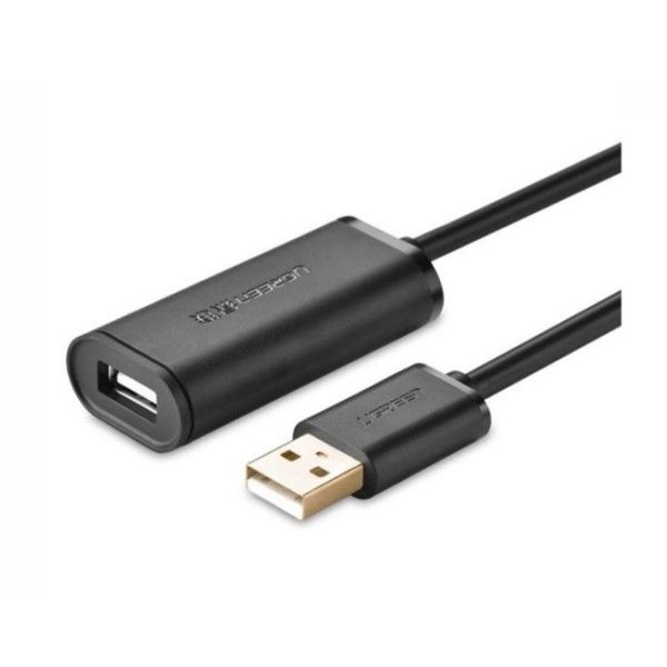 10321 Кабель удлинитель UGREEN US121 USB-A - USB-A (папа-мама), цвет: черный, 10M
