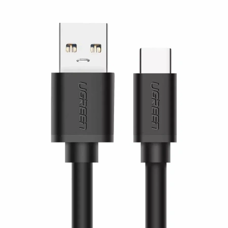 20881 Кабель UGREEN US184 USB 3.0 - USB Type-C, цвет: черный, 0,5M