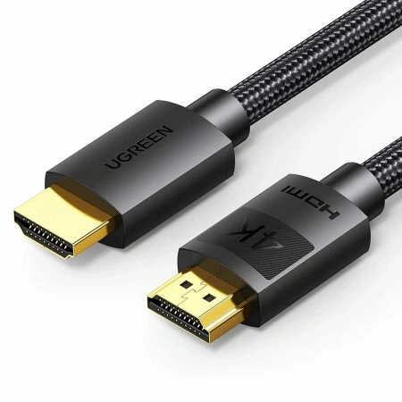 40102 Кабель UGREEN HD119 4K HDMI Cable Male to Male Braided. Длина 3м. Цвет: черный