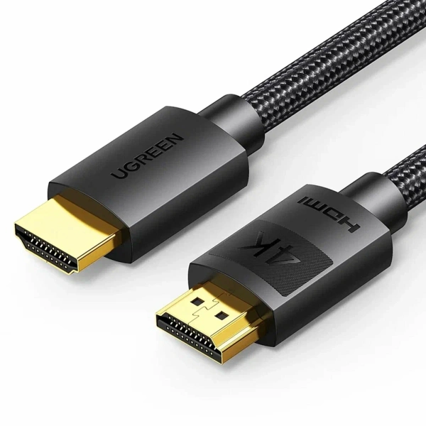 40102 Кабель UGREEN HD119 v.2.0 4K 60Гц HDMI Cable Male to Male Braided. Длина 3м. Цвет: черный