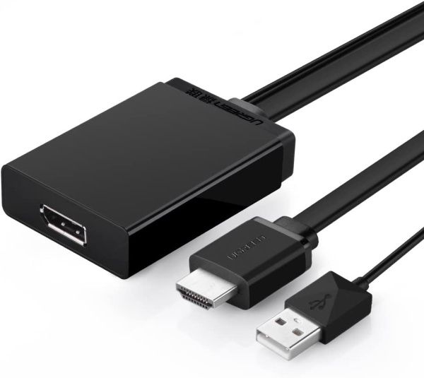 40238 Переходник UGREEN MM107 HDMI + USB  - DisplayPort Цвет - черный. 40238 Переходник UGREEN MM107 HDMI + USB  - DisplayPort Цвет - черный.