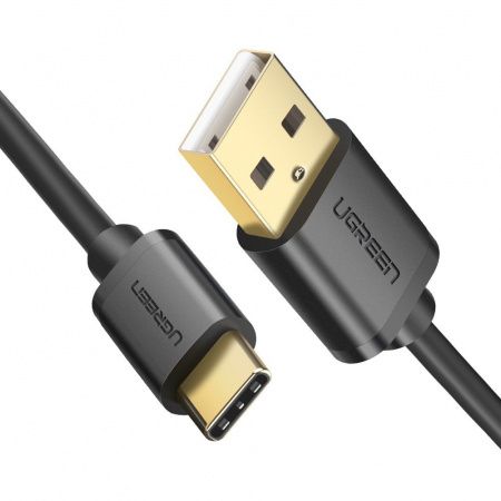 60118 Кабель UGREEN US287 USB 2.0 - USB Type-C, цвет: черный, 2M